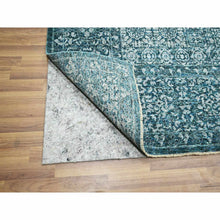 Load image into Gallery viewer, 9&#39;x12&#39;1&quot; Teal, Pre Historic 14th Century Influence Mamluk Design, Natural Dyes, Hand Knotted, Pure Wool, Oriental Rug FWR458520