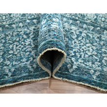 Load image into Gallery viewer, 9&#39;x12&#39;1&quot; Teal, Pre Historic 14th Century Influence Mamluk Design, Natural Dyes, Hand Knotted, Pure Wool, Oriental Rug FWR458520