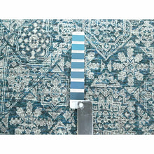 Load image into Gallery viewer, 9&#39;x12&#39;1&quot; Teal, Pre Historic 14th Century Influence Mamluk Design, Natural Dyes, Hand Knotted, Pure Wool, Oriental Rug FWR458520