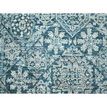 Load image into Gallery viewer, 9&#39;x12&#39;1&quot; Teal, Pre Historic 14th Century Influence Mamluk Design, Natural Dyes, Hand Knotted, Pure Wool, Oriental Rug FWR458520