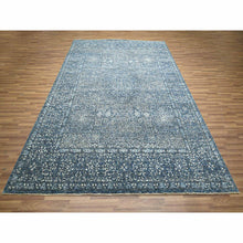 Load image into Gallery viewer, 8&#39;1&quot;x10&#39;4&quot; Aegean Blue, Mamluk Design, Pre Historic 14th Century Influence, Natural Dyes, Hand Knotted, Pure Wool, Oriental Rug FWR458526