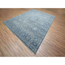 Load image into Gallery viewer, 8&#39;1&quot;x10&#39;4&quot; Aegean Blue, Mamluk Design, Pre Historic 14th Century Influence, Natural Dyes, Hand Knotted, Pure Wool, Oriental Rug FWR458526