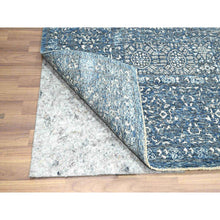 Load image into Gallery viewer, 8&#39;1&quot;x10&#39;4&quot; Aegean Blue, Mamluk Design, Pre Historic 14th Century Influence, Natural Dyes, Hand Knotted, Pure Wool, Oriental Rug FWR458526