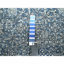 Load image into Gallery viewer, 8&#39;1&quot;x10&#39;4&quot; Aegean Blue, Mamluk Design, Pre Historic 14th Century Influence, Natural Dyes, Hand Knotted, Pure Wool, Oriental Rug FWR458526