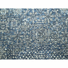 Load image into Gallery viewer, 8&#39;1&quot;x10&#39;4&quot; Aegean Blue, Mamluk Design, Pre Historic 14th Century Influence, Natural Dyes, Hand Knotted, Pure Wool, Oriental Rug FWR458526