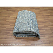 Load image into Gallery viewer, 8&#39;1&quot;x10&#39;4&quot; Aegean Blue, Mamluk Design, Pre Historic 14th Century Influence, Natural Dyes, Hand Knotted, Pure Wool, Oriental Rug FWR458526