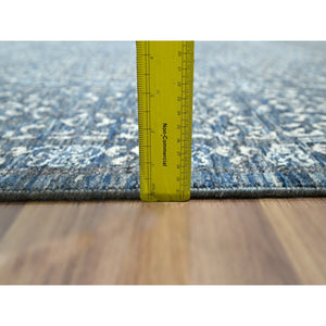 8'1"x10'4" Aegean Blue, Mamluk Design, Pre Historic 14th Century Influence, Natural Dyes, Hand Knotted, Pure Wool, Oriental Rug FWR458526