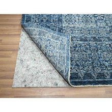 Load image into Gallery viewer, 9&#39;2&quot;x12&#39;5&quot; Denim Blue, Mamluk Design, Pre Historic 14th Century Influence, Hand Knotted, Pure Wool, Natural Dyes, Oriental Rug FWR458532