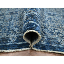 Load image into Gallery viewer, 9&#39;2&quot;x12&#39;5&quot; Denim Blue, Mamluk Design, Pre Historic 14th Century Influence, Hand Knotted, Pure Wool, Natural Dyes, Oriental Rug FWR458532
