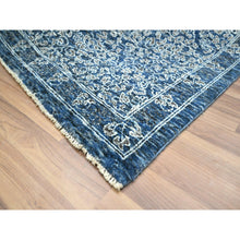 Load image into Gallery viewer, 9&#39;2&quot;x12&#39;5&quot; Denim Blue, Mamluk Design, Pre Historic 14th Century Influence, Hand Knotted, Pure Wool, Natural Dyes, Oriental Rug FWR458532