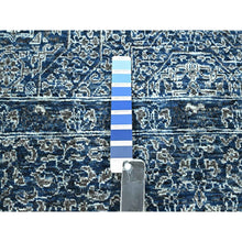 Load image into Gallery viewer, 9&#39;2&quot;x12&#39;5&quot; Denim Blue, Mamluk Design, Pre Historic 14th Century Influence, Hand Knotted, Pure Wool, Natural Dyes, Oriental Rug FWR458532