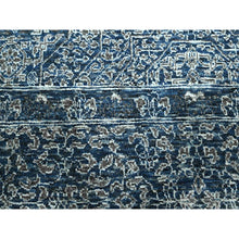 Load image into Gallery viewer, 9&#39;2&quot;x12&#39;5&quot; Denim Blue, Mamluk Design, Pre Historic 14th Century Influence, Hand Knotted, Pure Wool, Natural Dyes, Oriental Rug FWR458532