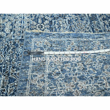 Load image into Gallery viewer, 9&#39;2&quot;x12&#39;5&quot; Denim Blue, Mamluk Design, Pre Historic 14th Century Influence, Hand Knotted, Pure Wool, Natural Dyes, Oriental Rug FWR458532