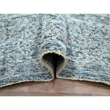 Load image into Gallery viewer, 9&#39;1&quot;x12&#39;2&quot; Stone Blue, Mamluk Design, Pre Historic 14th Century Influence, Natural Dyes, Hand Knotted, Pure Wool, Oriental Rug FWR458538