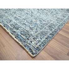 Load image into Gallery viewer, 9&#39;1&quot;x12&#39;2&quot; Stone Blue, Mamluk Design, Pre Historic 14th Century Influence, Natural Dyes, Hand Knotted, Pure Wool, Oriental Rug FWR458538