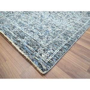9'1"x12'2" Stone Blue, Mamluk Design, Pre Historic 14th Century Influence, Natural Dyes, Hand Knotted, Pure Wool, Oriental Rug FWR458538