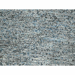9'1"x12'2" Stone Blue, Mamluk Design, Pre Historic 14th Century Influence, Natural Dyes, Hand Knotted, Pure Wool, Oriental Rug FWR458538