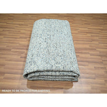 Load image into Gallery viewer, 9&#39;1&quot;x12&#39;2&quot; Stone Blue, Mamluk Design, Pre Historic 14th Century Influence, Natural Dyes, Hand Knotted, Pure Wool, Oriental Rug FWR458538