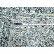 Load image into Gallery viewer, 9&#39;1&quot;x12&#39;2&quot; Stone Blue, Mamluk Design, Pre Historic 14th Century Influence, Natural Dyes, Hand Knotted, Pure Wool, Oriental Rug FWR458538