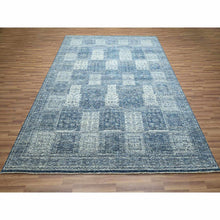 Load image into Gallery viewer, 8&#39;1&quot;x10&#39;2&quot; Aegean Blue, Garden Design, Agra, Hand Knotted, 100% Wool, Oriental Rug FWR458544