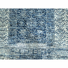 Load image into Gallery viewer, 8&#39;1&quot;x10&#39;2&quot; Aegean Blue, Garden Design, Agra, Hand Knotted, 100% Wool, Oriental Rug FWR458544