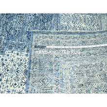 Load image into Gallery viewer, 8&#39;1&quot;x10&#39;2&quot; Aegean Blue, Garden Design, Agra, Hand Knotted, 100% Wool, Oriental Rug FWR458544
