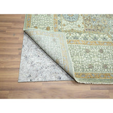 Load image into Gallery viewer, 8&#39;2&quot;x10&#39;4&quot; Pistachio Green, Mamluk Design, Pre Historic 14th Century Influence, Natural Dyes, 100% Wool, Hand Knotted, Oriental Rug FWR458574