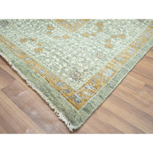 Load image into Gallery viewer, 8&#39;2&quot;x10&#39;4&quot; Pistachio Green, Mamluk Design, Pre Historic 14th Century Influence, Natural Dyes, 100% Wool, Hand Knotted, Oriental Rug FWR458574