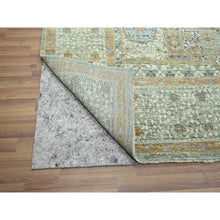 Load image into Gallery viewer, 8&#39;2&quot;x10&#39;1&quot; Sage Green, Mamluk Design, Pre Historic 14th Century Influence, Natural Dyes, Hand Knotted, Pure Wool, Oriental Rug FWR458580