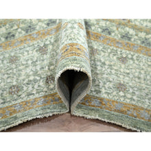 Load image into Gallery viewer, 8&#39;2&quot;x10&#39;1&quot; Sage Green, Mamluk Design, Pre Historic 14th Century Influence, Natural Dyes, Hand Knotted, Pure Wool, Oriental Rug FWR458580