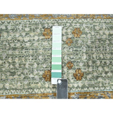 Load image into Gallery viewer, 8&#39;2&quot;x10&#39;1&quot; Sage Green, Mamluk Design, Pre Historic 14th Century Influence, Natural Dyes, Hand Knotted, Pure Wool, Oriental Rug FWR458580