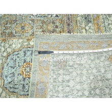 Load image into Gallery viewer, 8&#39;2&quot;x10&#39;1&quot; Sage Green, Mamluk Design, Pre Historic 14th Century Influence, Natural Dyes, Hand Knotted, Pure Wool, Oriental Rug FWR458580