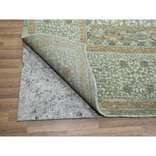 Load image into Gallery viewer, 9&#39;x12&#39;1&quot; Pistachio Green, Mamluk Design, Pre Historic 14th Century Influence, Natural Dyes, Pure Wool, Hand Knotted, Oriental Rug FWR458592