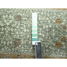 Load image into Gallery viewer, 9&#39;x12&#39;1&quot; Pistachio Green, Mamluk Design, Pre Historic 14th Century Influence, Natural Dyes, Pure Wool, Hand Knotted, Oriental Rug FWR458592