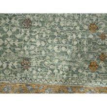 Load image into Gallery viewer, 9&#39;x12&#39;1&quot; Pistachio Green, Mamluk Design, Pre Historic 14th Century Influence, Natural Dyes, Pure Wool, Hand Knotted, Oriental Rug FWR458592