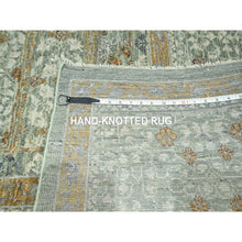 Load image into Gallery viewer, 9&#39;x12&#39;1&quot; Pistachio Green, Mamluk Design, Pre Historic 14th Century Influence, Natural Dyes, Pure Wool, Hand Knotted, Oriental Rug FWR458592