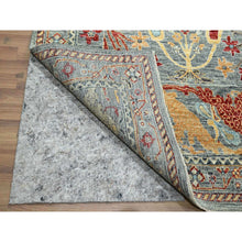 Load image into Gallery viewer, 8&#39;x10&#39; Neutral Gray, Bijar Garus Design with Pastel Colors, Thick and Plush, Hand Knotted, Pure Wool, Oriental Rug FWR458598