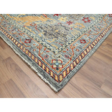 Load image into Gallery viewer, 8&#39;x10&#39; Neutral Gray, Bijar Garus Design with Pastel Colors, Thick and Plush, Hand Knotted, Pure Wool, Oriental Rug FWR458598