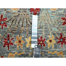 Load image into Gallery viewer, 8&#39;x10&#39; Neutral Gray, Bijar Garus Design with Pastel Colors, Thick and Plush, Hand Knotted, Pure Wool, Oriental Rug FWR458598