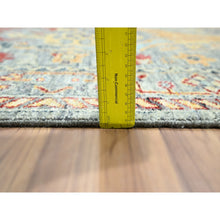 Load image into Gallery viewer, 8&#39;x10&#39; Neutral Gray, Bijar Garus Design with Pastel Colors, Thick and Plush, Hand Knotted, Pure Wool, Oriental Rug FWR458598