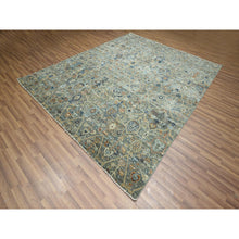 Load image into Gallery viewer, 8&#39;x9&#39;10&quot; Nevada Gray, Persian Garden Pattern, Hand Knotted, Pure Wool, Densely Woven, Oriental Rug FWR458604