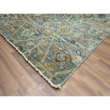 Load image into Gallery viewer, 8&#39;x9&#39;10&quot; Nevada Gray, Persian Garden Pattern, Hand Knotted, Pure Wool, Densely Woven, Oriental Rug FWR458604