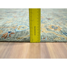 Load image into Gallery viewer, 8&#39;x9&#39;10&quot; Nevada Gray, Persian Garden Pattern, Hand Knotted, Pure Wool, Densely Woven, Oriental Rug FWR458604