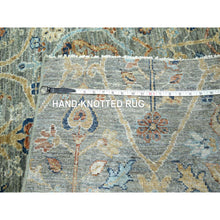 Load image into Gallery viewer, 8&#39;x9&#39;10&quot; Nevada Gray, Persian Garden Pattern, Hand Knotted, Pure Wool, Densely Woven, Oriental Rug FWR458604
