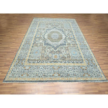 Load image into Gallery viewer, 8&#39;3&quot;x10&#39;1&quot; Charcoal Gray, Mamluk Design, Pre Historic 14th Century Influence, Natural Dyes, 100% Wool, Hand Knotted, Oriental Rug FWR458610