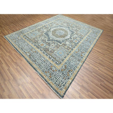 Load image into Gallery viewer, 8&#39;3&quot;x10&#39;1&quot; Charcoal Gray, Mamluk Design, Pre Historic 14th Century Influence, Natural Dyes, 100% Wool, Hand Knotted, Oriental Rug FWR458610