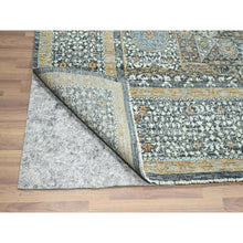 Load image into Gallery viewer, 8&#39;3&quot;x10&#39;1&quot; Charcoal Gray, Mamluk Design, Pre Historic 14th Century Influence, Natural Dyes, 100% Wool, Hand Knotted, Oriental Rug FWR458610