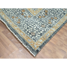 Load image into Gallery viewer, 8&#39;3&quot;x10&#39;1&quot; Charcoal Gray, Mamluk Design, Pre Historic 14th Century Influence, Natural Dyes, 100% Wool, Hand Knotted, Oriental Rug FWR458610