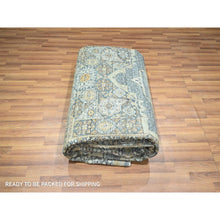 Load image into Gallery viewer, 8&#39;3&quot;x10&#39;1&quot; Charcoal Gray, Mamluk Design, Pre Historic 14th Century Influence, Natural Dyes, 100% Wool, Hand Knotted, Oriental Rug FWR458610