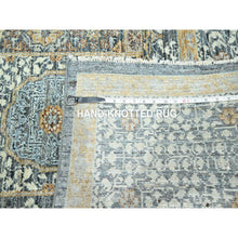 Load image into Gallery viewer, 8&#39;3&quot;x10&#39;1&quot; Charcoal Gray, Mamluk Design, Pre Historic 14th Century Influence, Natural Dyes, 100% Wool, Hand Knotted, Oriental Rug FWR458610